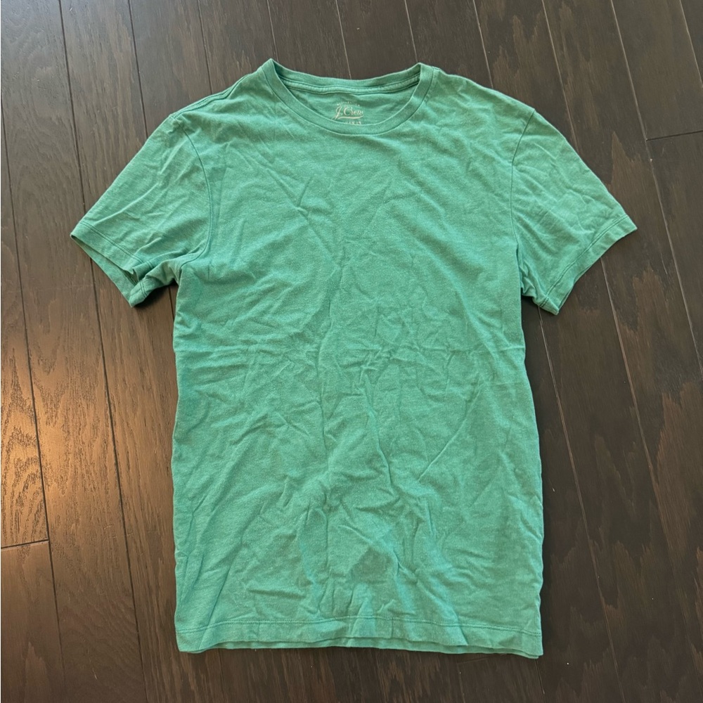 Jcrew Men's Green Crew Neck T-Shirt